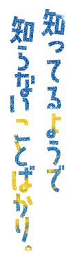 知ってるようで、知らないことばかり。