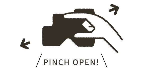 画面に表示されている福島県のマップを摘んで広げている図